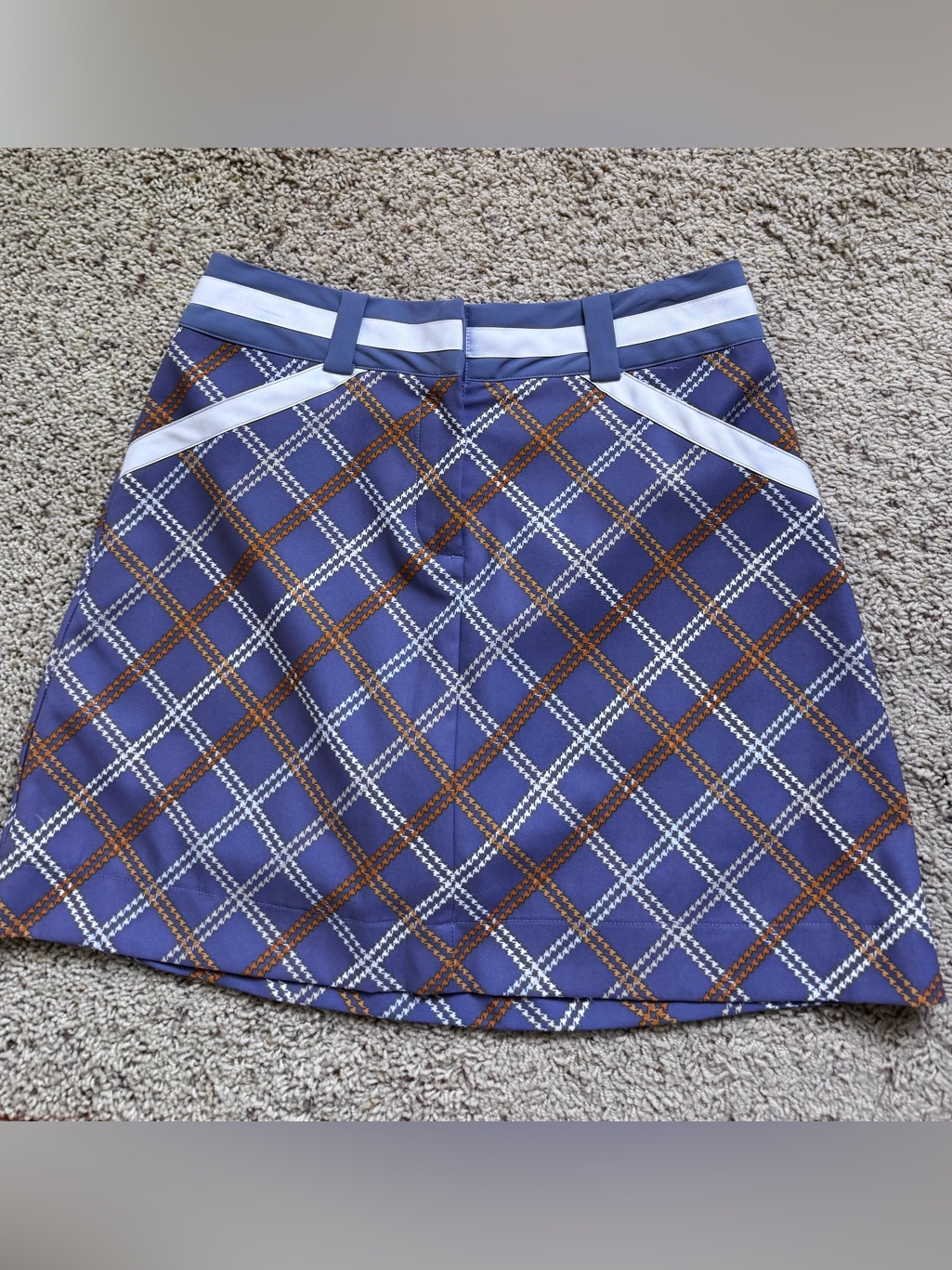 Nike Purple Plaid Mini Skirt With White Trim